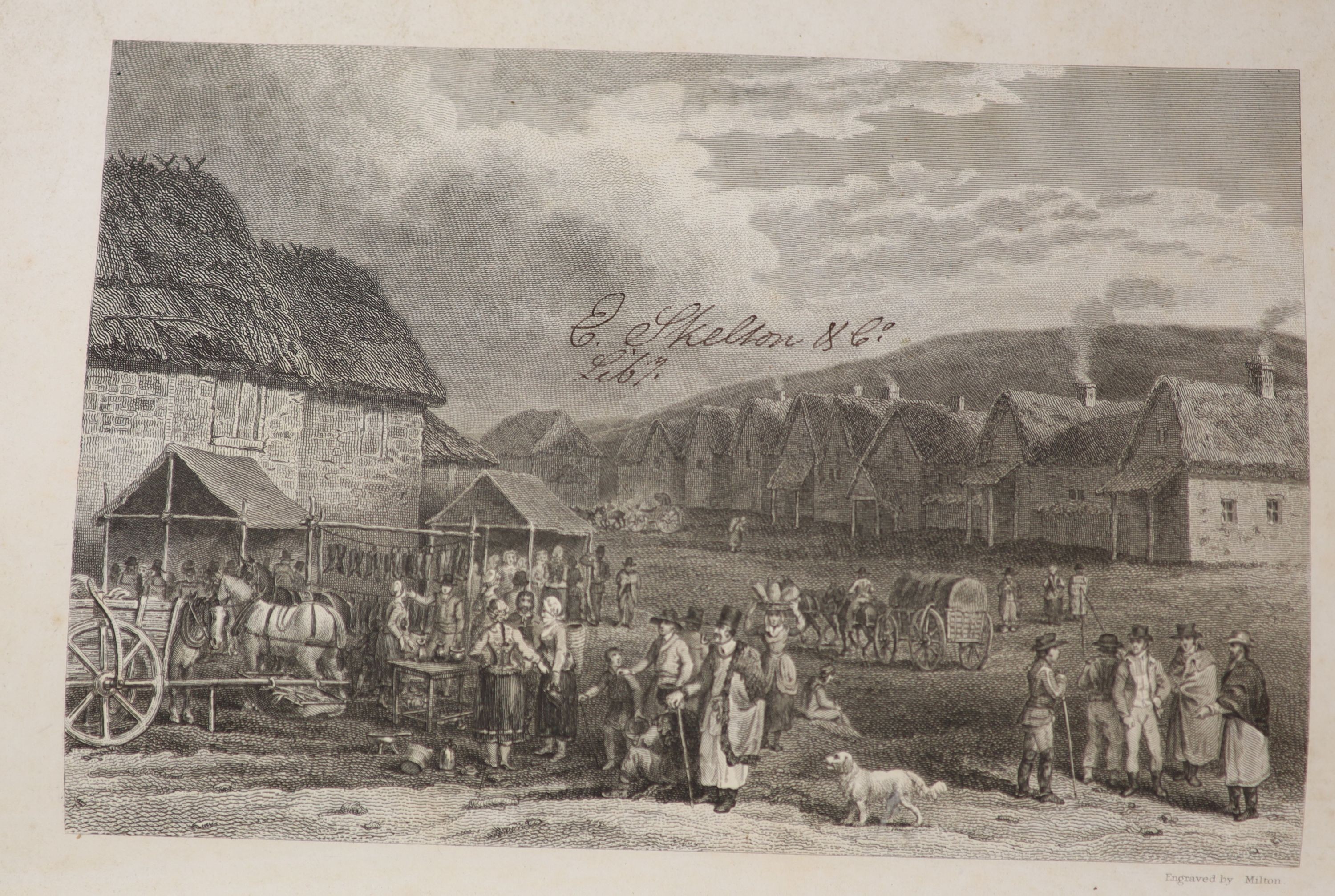 Bright, Richard - Travels from Vienna through Lower Hungary ... 2 folded maps (outline colour) and 9 (ex 10) engraved plates), chapter head vignette illus., folded table